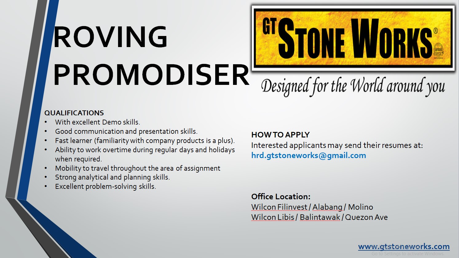 ROVING PROMODISER